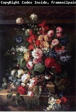 unknow artist Floral, beautiful classical still life of flowers.065